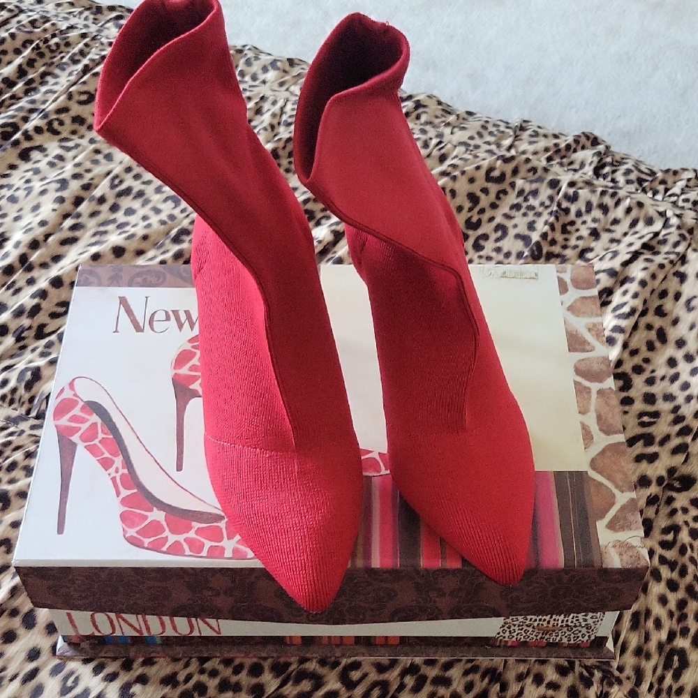 Red Short Boots